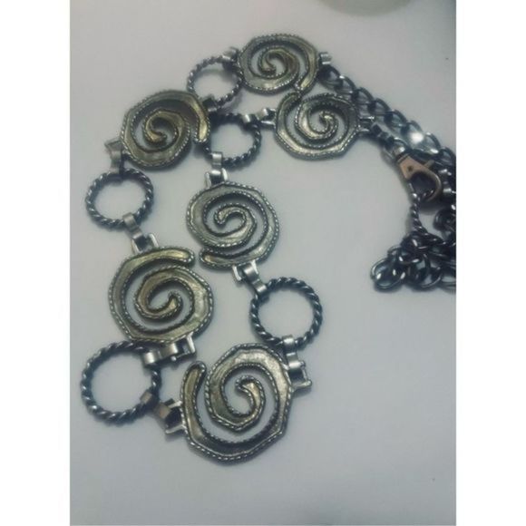 Cute LARGE SILVER BOHO PEACE SIGN NECKLACE - Picture 7 of 8